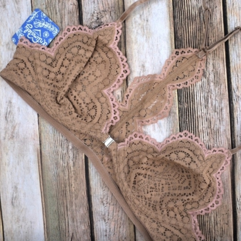 Free People Slow Dance Underwire Bra Nude